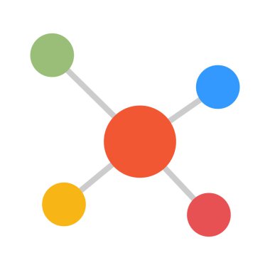 Molekül ikonu, vektör illüstrasyonu. düz tasarım biçimi