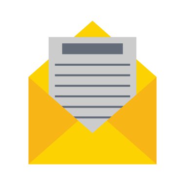 İleti simgesi vektör illüstrasyonlu zarf