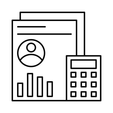 finansal rapor çizgisi vektör simgesi