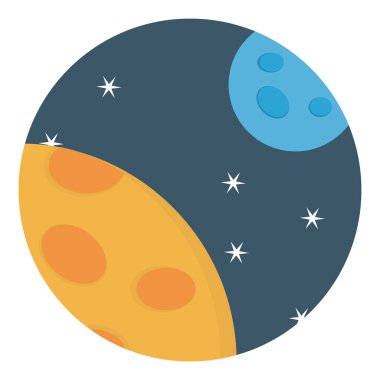 uzay gezegeni vektör çizimi