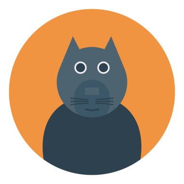 Cadılar Bayramı düz vektör simgesi