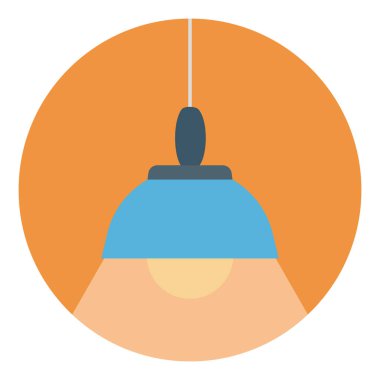 Noel lambası düz vektör simgesi