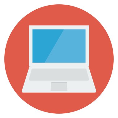 Dizüstü bilgisayar simgesi vektör çizimi