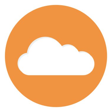 bulut düz vektör simgesi