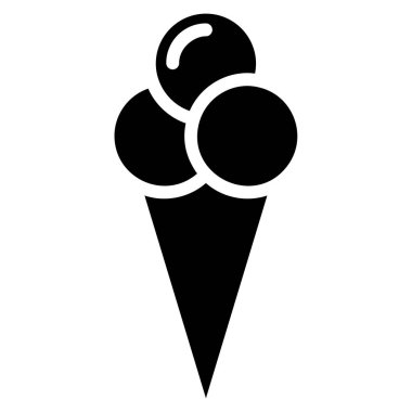 Beyaz arkaplanda dondurma simgesi