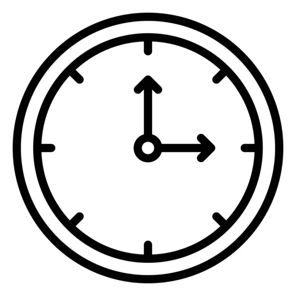 Reloj Icono Vector Ilustración — Archivo Imágenes Vectoriales