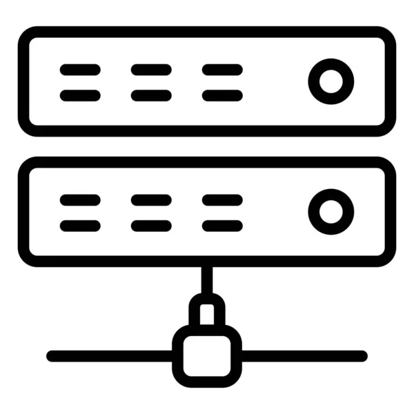 Sunucu Satırı Vektör Simgesi — Stok Vektör