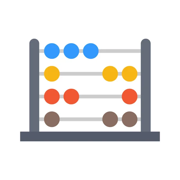 beyaz arkaplanda düz stil abaküs simgesi