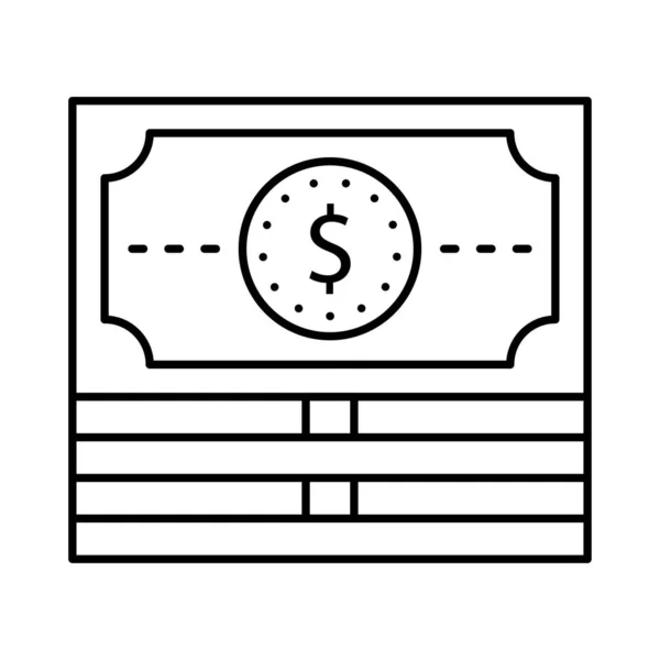 Pénz Ikon Vektor Illusztráció — Stock Vector