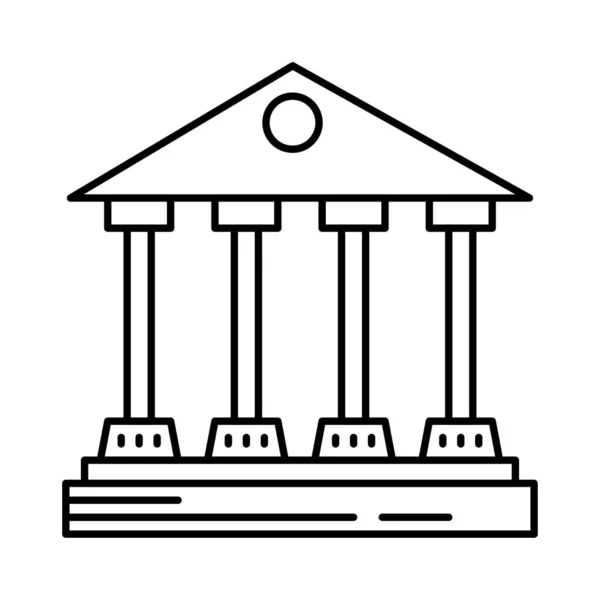 Bank Byggnad Ikon Vektor Illustration — Stock vektor