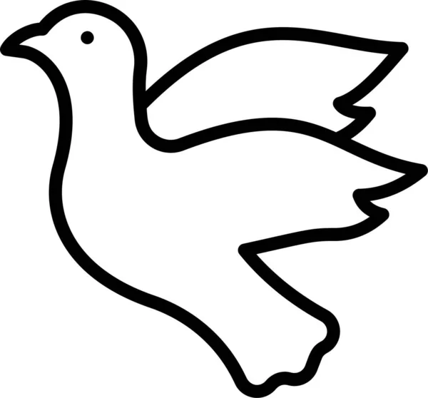 Ikona Wektora Ptaków Ptaków — Wektor stockowy