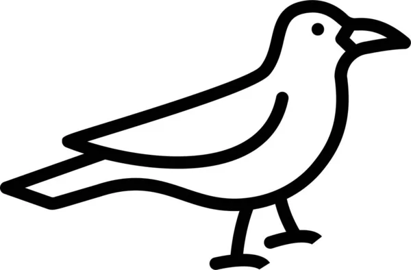 Ein Vogel Auf Dem Brett — Stockvektor