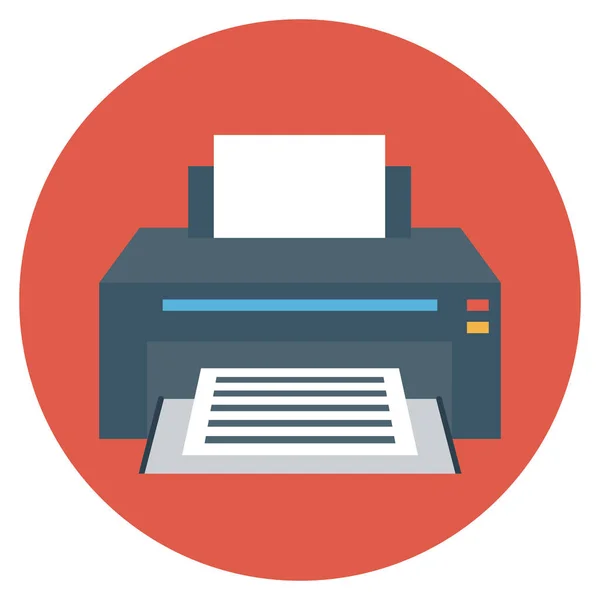 Yazıcı simgesi. düz dizayn biçimi 10