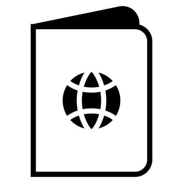 Ilustración Vectorial Icono Aislado Único Pasaporte — Vector de stock