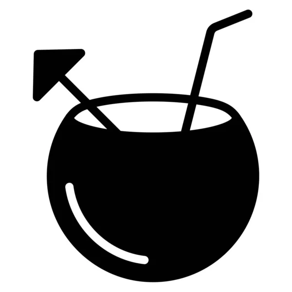 Ikona Koktajlu Ilustracja Wektora — Wektor stockowy