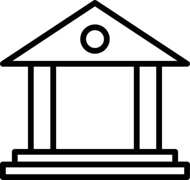 Otel ve servis satırı vektör simgesi.