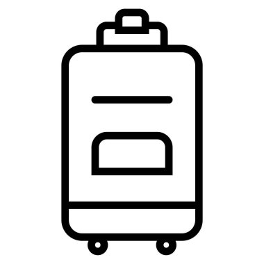Seyahat çantası simgesinin basit çizgi çizimi