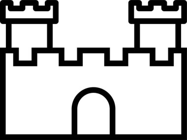 Otel ve inşaat hattı vektör simgesi.