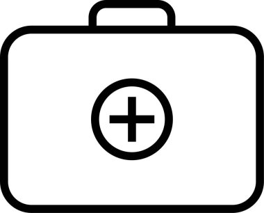 tıbbi ve sağlık hizmeti çizgisi vektör simgesi.