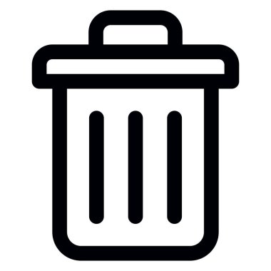 Çöp kutusu vektör çizgisi simgesi