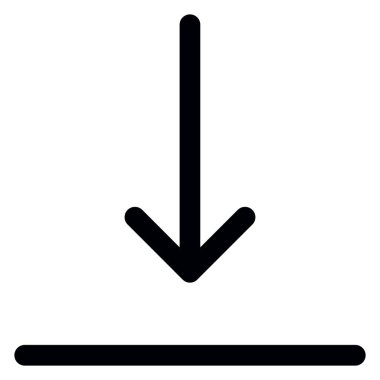 ok aşağı vektör simgesi