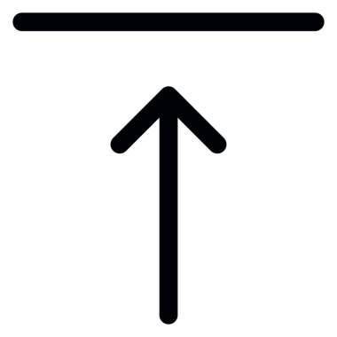 ok yukarı simgesi, vektör illüstrasyonu