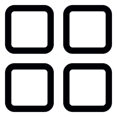 Siyah ve beyaz kare çerçeve setinin vektör illüstrasyonu.