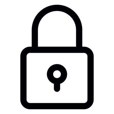 asma kilit ikon vektör çizimi