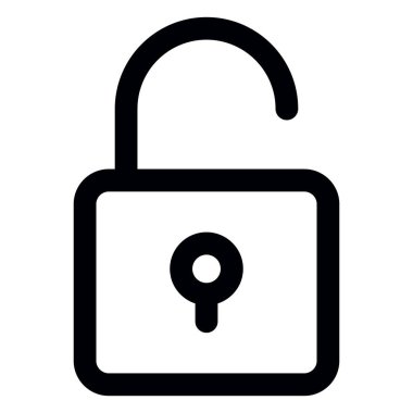 asma kilit ikon vektör çizimi