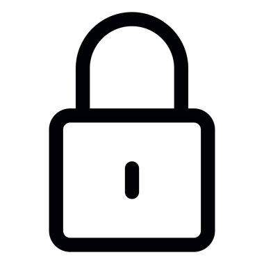 asma kilit ikon vektör çizimi