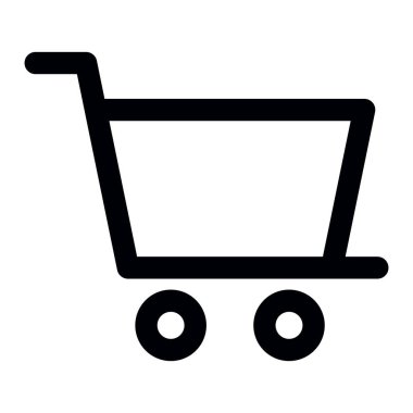 Alışveriş arabası vektör simgesi