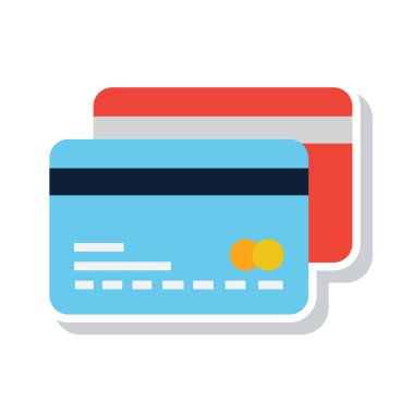 Kredi kartı simgesi vektör illüstrasyon grafik tasarımı