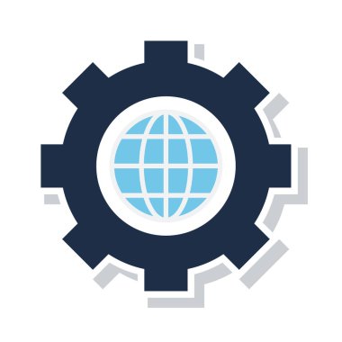 dişli simgesi, vektör çizimi