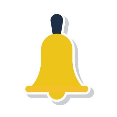 Çan simgesi, vektör illüstrasyonu. düz tasarım biçimi