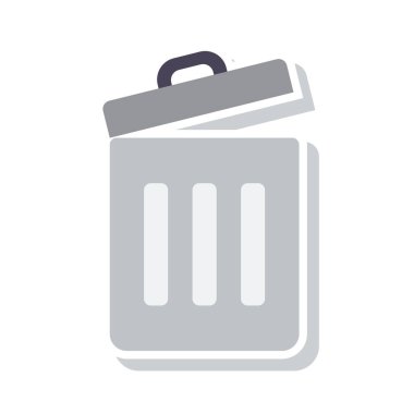 Çöp kutusu vektör illüstrasyonuName