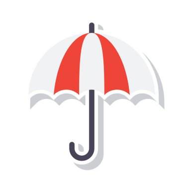 şemsiye simgesi vektör illüstrasyonu