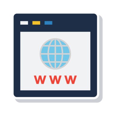 Web simgesi olan tarayıcı penceresi