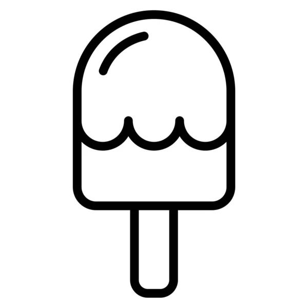 アイスクリームアイコンベクトルイラスト — ストックベクタ