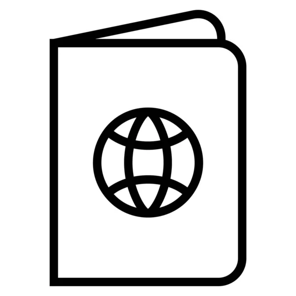 Icono Pasaporte Vector Ilustración — Vector de stock