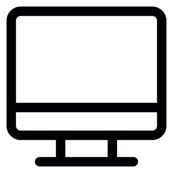 Monitor Het Vlakke Vectorpictogram — Stockvector