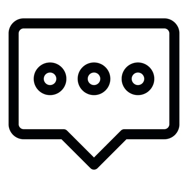 Chat Platte Vector Pictogram — Stockvector