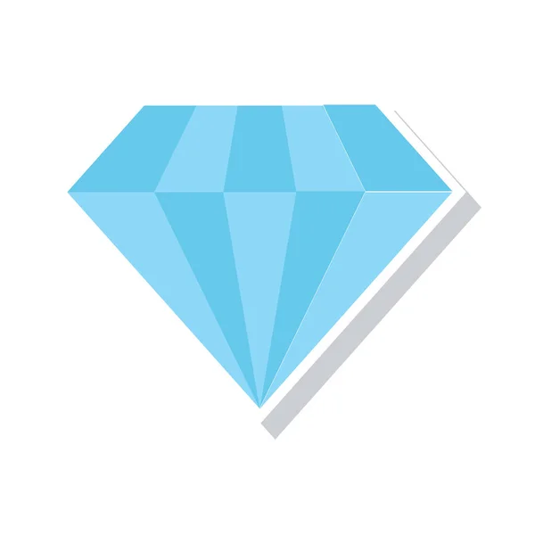 Ícone Diamante Estilo Plano Isolado Ilustração Vetorial Fundo Branco — Vetor de Stock