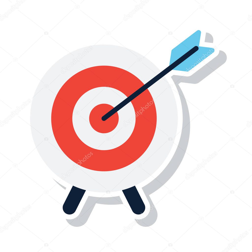 target with dart icon, vector illustration