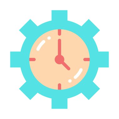 Saat simgesi, vektör illüstrasyonu