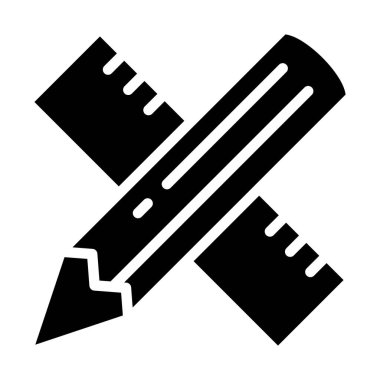 Kalem simgesi vektörü, düz çizgi sanatı