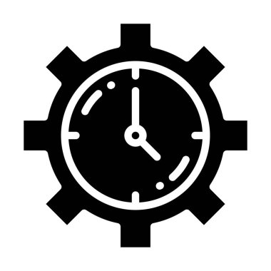 Saat simgesi vektör illüstrasyonu