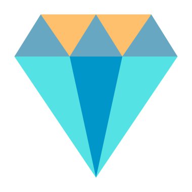 Beyaz arkaplanda elmas simgesi