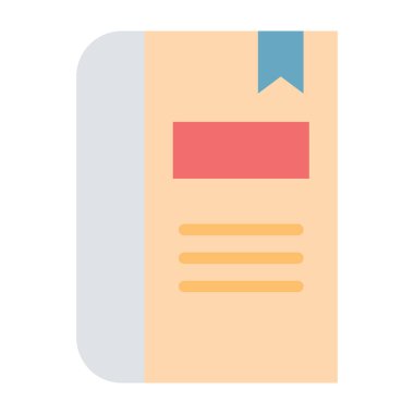 kitap düz vektör simgesi