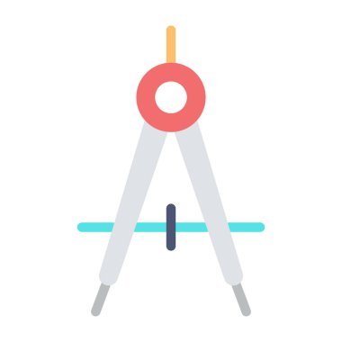 pusula düz vektör simgesi