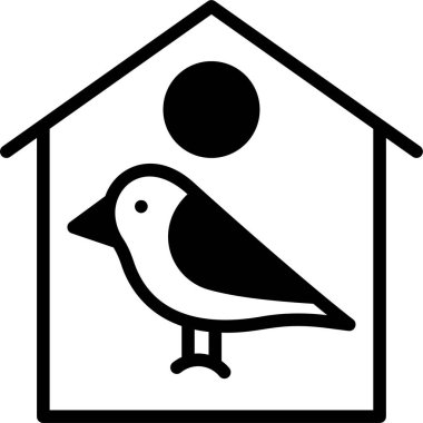 kuş evi vektör simgesi